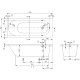 Ванна квариловая Villeroy & Boch Oberon Solo 170x70 см с ножками белая UBQ177OBE2V-01