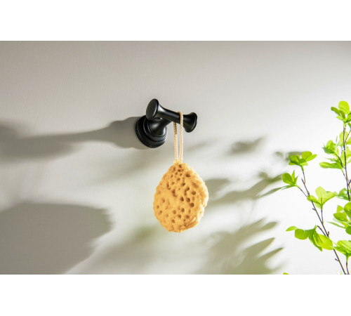 Крючок для ванной двойной Aquatek Классик матовый черный AQ4502MB