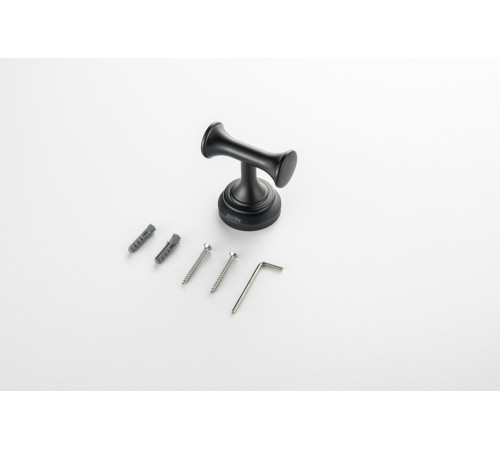 Крючок для ванной двойной Aquatek Классик матовый черный AQ4502MB