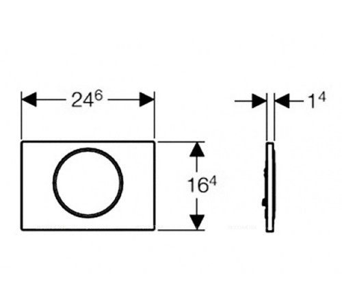 Смывная клавиша Geberit Sigma10 смыв-стоп черный/глянцевый хром 115.758.KM.5