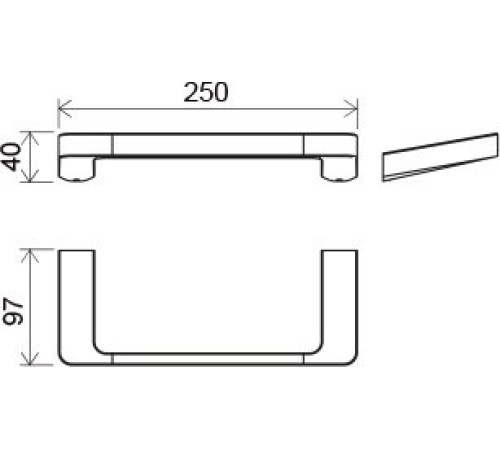 Полотенцедержатель RAVAK 10° TD 300.00 25 см X07P324