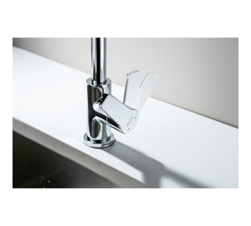 Смеситель для кухни Aquanet Лугано с квадратным изливом хром AQ1781CR