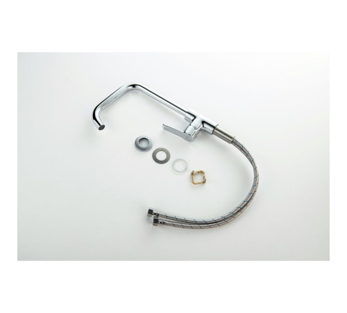 Смеситель для кухни Aquanet Лугано с квадратным изливом хром AQ1781CR