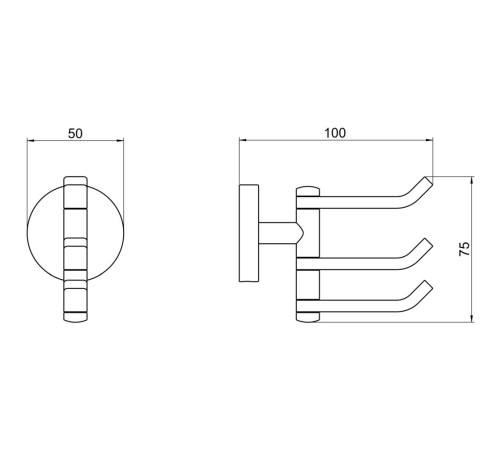 Крючок тройной Aquanet БЕТТА оружейная сталь AQ4632BGM