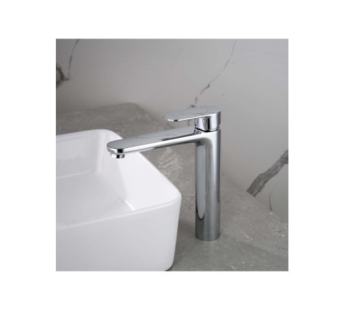 Смеситель для раковины Aquanet Ника высокий 190 мм без донного клапана хром AQ1804CR