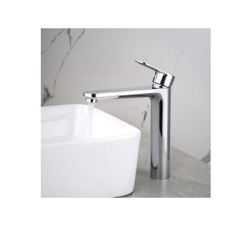 Смеситель для раковины Aquanet Ника высокий 190 мм без донного клапана хром AQ1804CR