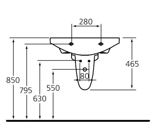 Полупьедестал для раковины Ideal Standard Motion W310401