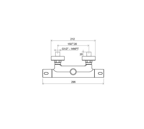 Душевая стойка с термостатическим смесителем и ручным душем RAVAK Termo 300 TE 093.00/150 X070099