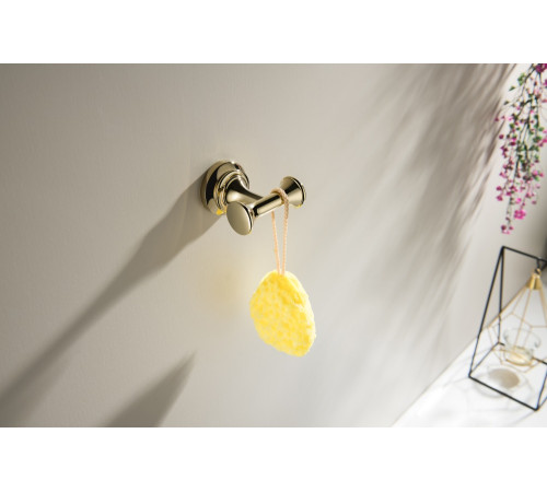 Крючок для ванной двойной Aquatek Классик полированное золото AQ4502PG