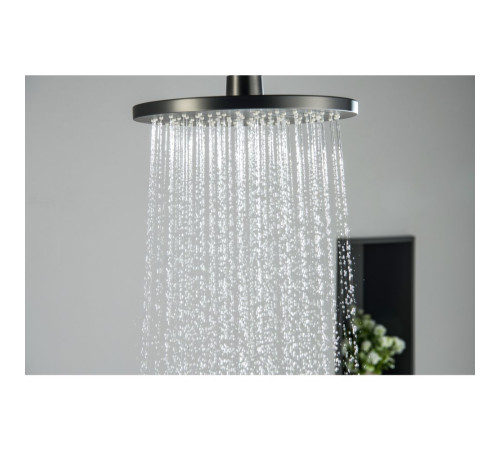 Душевая система с термостатом Aquatek Европа 220 мм оружейная сталь AQ2343BGM