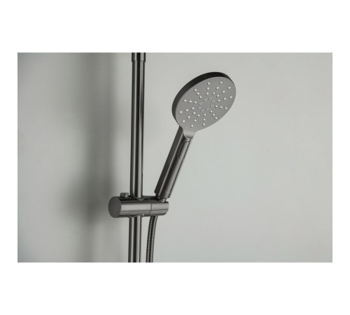 Душевая система с термостатом Aquatek Европа 220 мм оружейная сталь AQ2343BGM