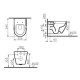 Унитаз подвесной VitrA Sanibelle безободковый SmoothFlush 7551B003-0075