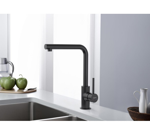 Смеситель для кухни Aquanet Европа матовый черный AQ1380MB