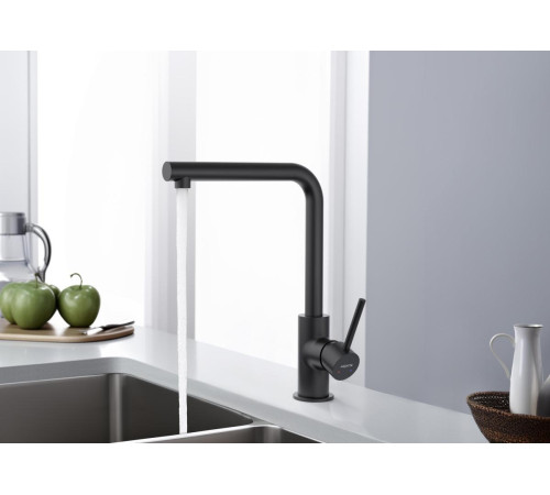 Смеситель для кухни Aquanet Европа матовый черный AQ1380MB