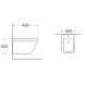 Биде подвесное Aquatek Лира 490х365х320 мм с крепежом AQ1055-00