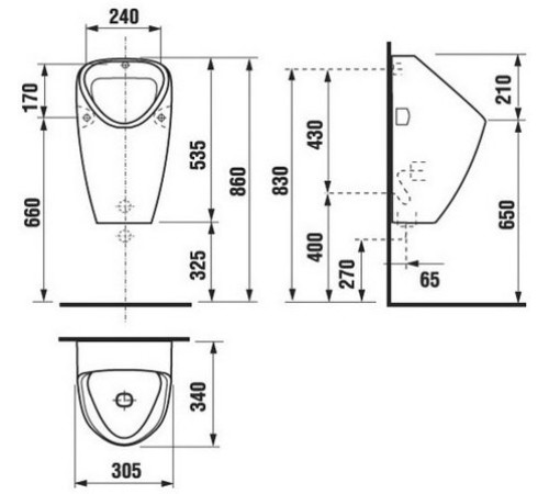 Писсуар Jika Golem с внутренним подводом 4306.0.000.000.1