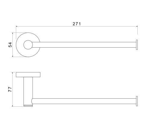 Полотенцедержатель Aquanet Europa шлифованное золото AQ4119BG
