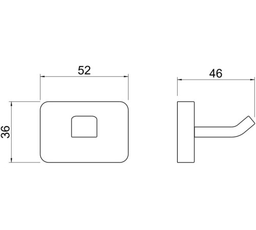 Крючок для полотенец Aquanet Либра хром AQ4301CR
