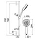 Душевой гарнитур Rossinka LIRA AD140/54CR 60 см хром AD140/54CR