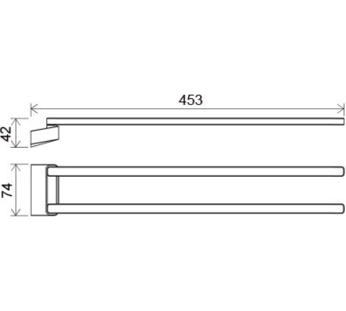 Полотенцедержатель поворотный RAVAK 10° TD 340.00 42 см X07P328