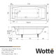 Ванна чугунная Wotte Forma 1700х700х445 мм Forma 1700x700
