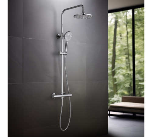 Душевая система с термостатом Aquatek Европа 220 мм хром AQ2343CR