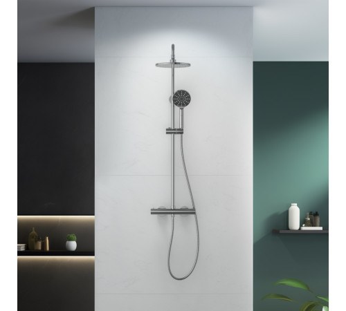 Душевая система с термостатом Aquatek Европа 220 мм хром AQ2343CR