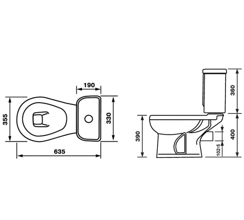 Унитаз-компакт Santek Дора горизонтальный выпуск черный 47374110402
