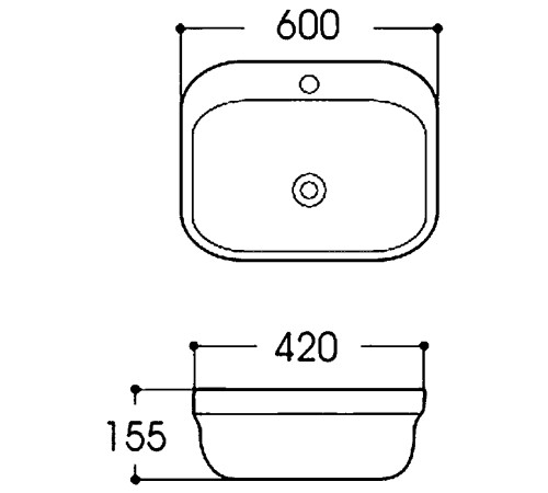 Раковина накладная Aquatek АМАДЕО AQ6042-00