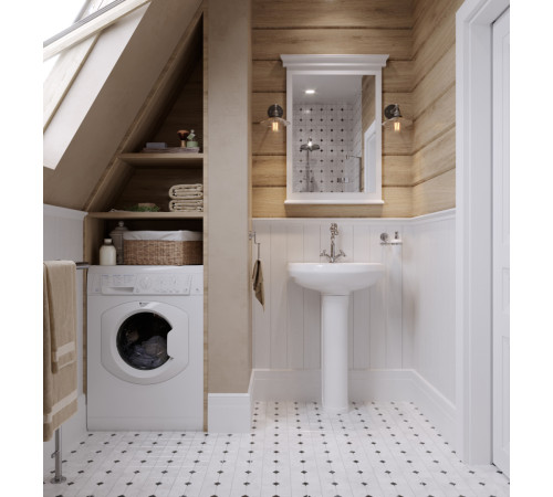 Умывальник Sanita Вест с переливом белый 470х575 мм 1.3111.8.S00.11B.0