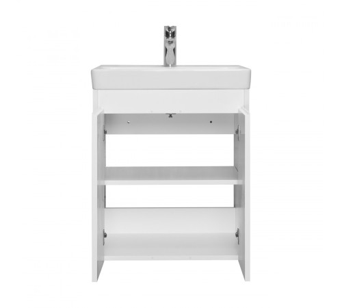 Комплект тумба-умывальник Aquaton Сканди Doors 55 Белый и раковина Адриана 55 1A2788K0SD010