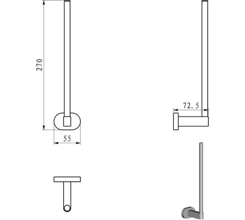 Держатель для туалетной бумаги RAVAK Chrome CR 420.00 X07P318