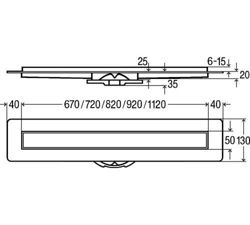 Душевой лоток Viega Advantix Basic Set 900 мм с решеткой под плитку ER13 4983.20 753221