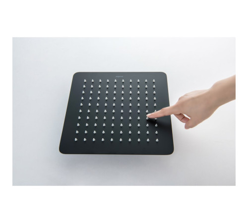 Душевая система Aquanet Лира AQ2465MB со смесителем для душа 250х250 мм матовый черный AQ2465MB