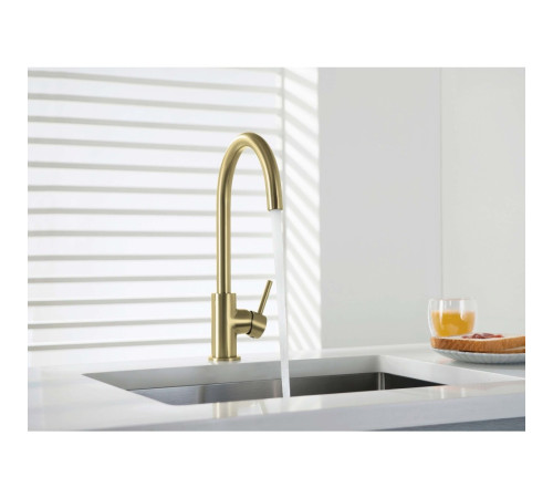 Смеситель для кухни Aquanet Европа шлифованное золото AQ1382BG