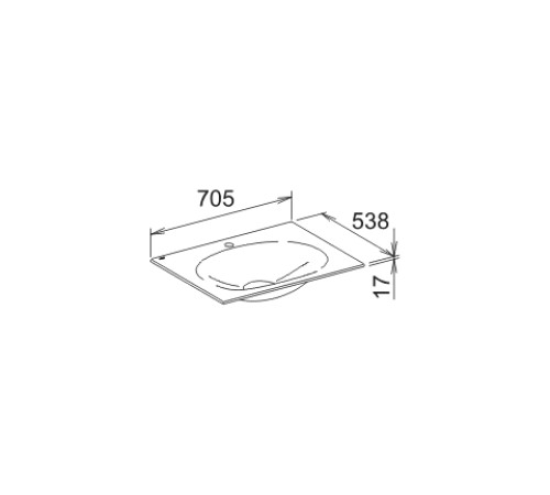 Раковина керамическая KEUCO Edition 11 704x538x17 мм белая 31140310701