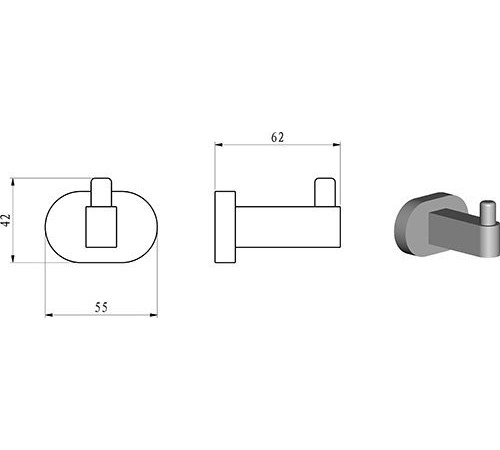 Крючок одинарный RAVAK Chrome CR 110.00 X07P320