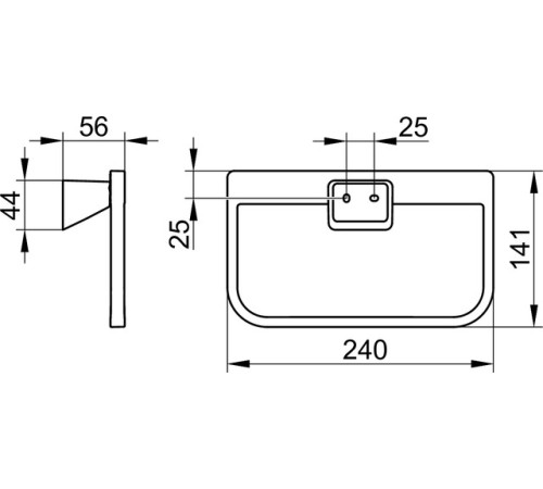 Кольцо для полотенца KEUCO AVENO с клеевым комплектом хром 14621010000