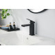 Смеситель для раковины Aquanet Либра 114 мм без донного клапана матовый черный AQ1610MB