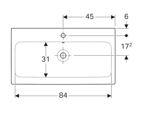 Раковина Geberit iCon 900х485 мм 124090000