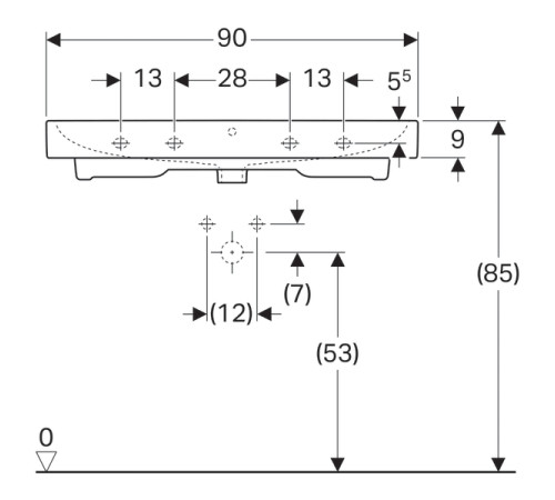 Раковина Geberit iCon 900х485 мм 124090000
