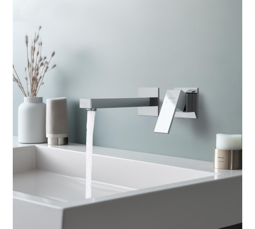 Смеситель для раковины Aquanet Либра настенный встраиваемый (внешняя и скрытая часть) AQ1613CR