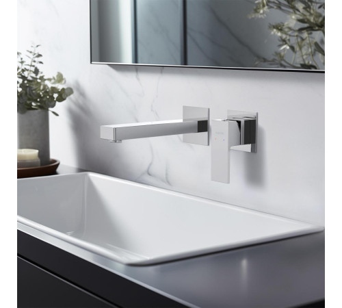 Смеситель для раковины Aquanet Либра настенный встраиваемый (внешняя и скрытая часть) AQ1613CR