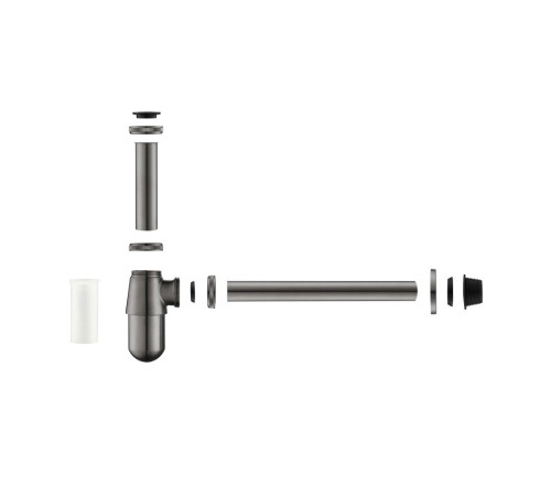 Сифон для раковины Aquatek оружейная сталь AQ6014BGM