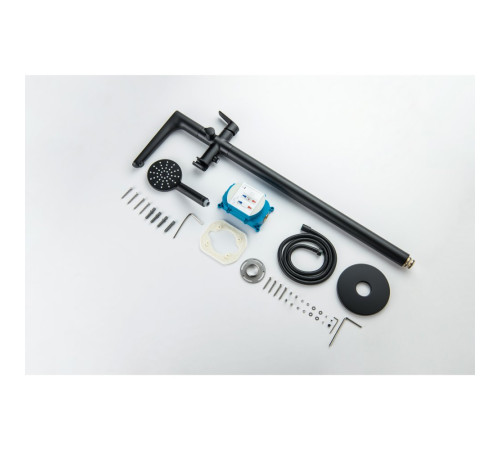 Смеситель для ванны AQUATEK БЕТТА напольный скрытого монтажа матовый черный AQ1145MB