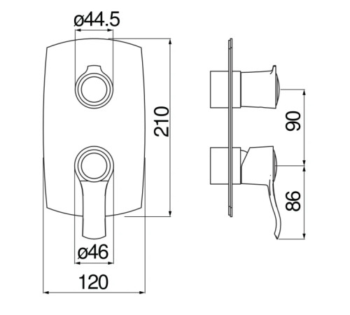 Смеситель для душа Webert SOFI (внешняя часть) бронза WE81102/SIBR