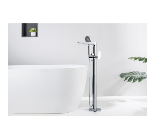 Смеситель для ванны AQUATEK БЕТТА напольный скрытого монтажа хром AQ1145CR