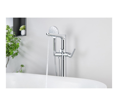 Смеситель для ванны AQUATEK БЕТТА напольный скрытого монтажа хром AQ1145CR