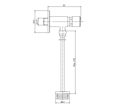 Смывной механизм для писсуара E.C.A. 102111146EX