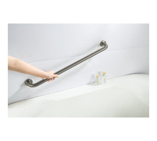 Поручень Aquatek 650 мм оружейная сталь шлифованный черный хром AQ4996BGM